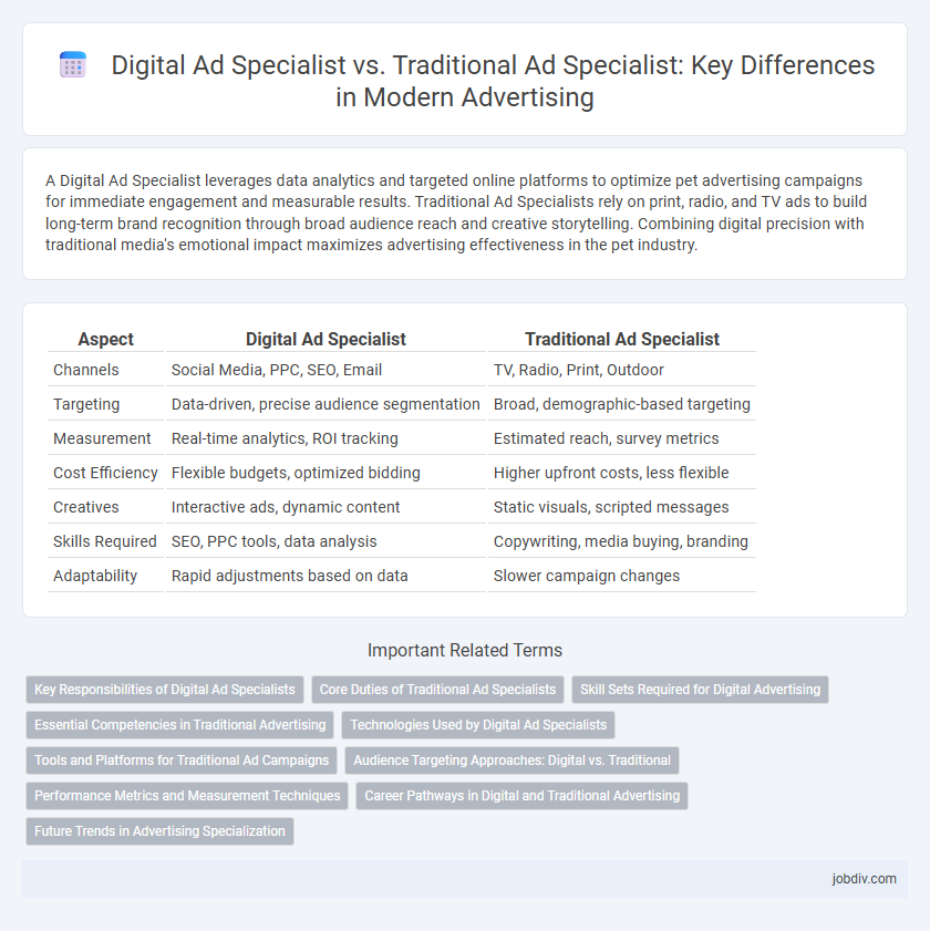 Digital Ad Specialist vs. Traditional Ad Specialist: Key Differences in Modern Advertising
