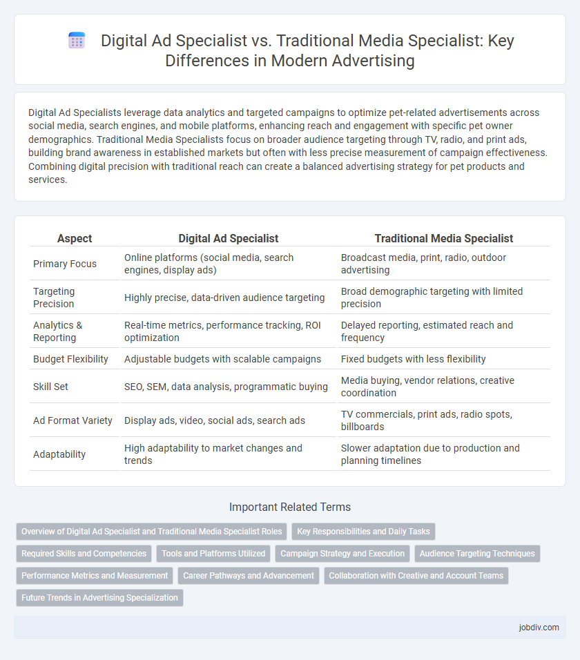 Digital Ad Specialist vs. Traditional Media Specialist: Key Differences in Modern Advertising
