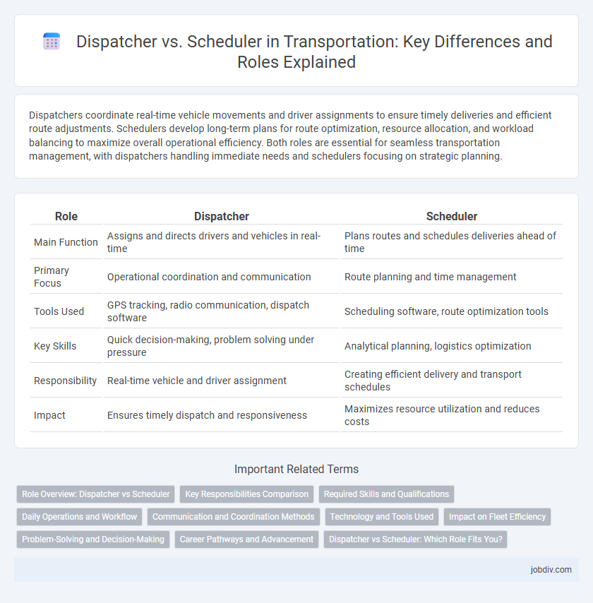 Dispatcher vs. Scheduler in Transportation: Key Differences and Roles Explained