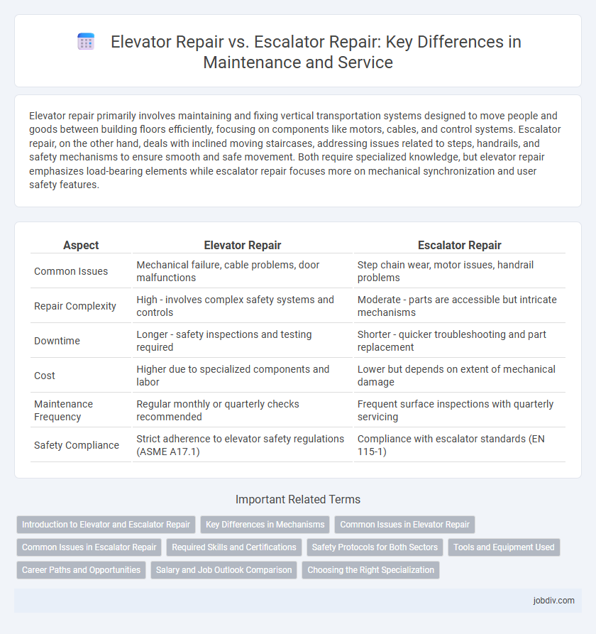 Elevator Repair vs. Escalator Repair: Key Differences in Maintenance and Service