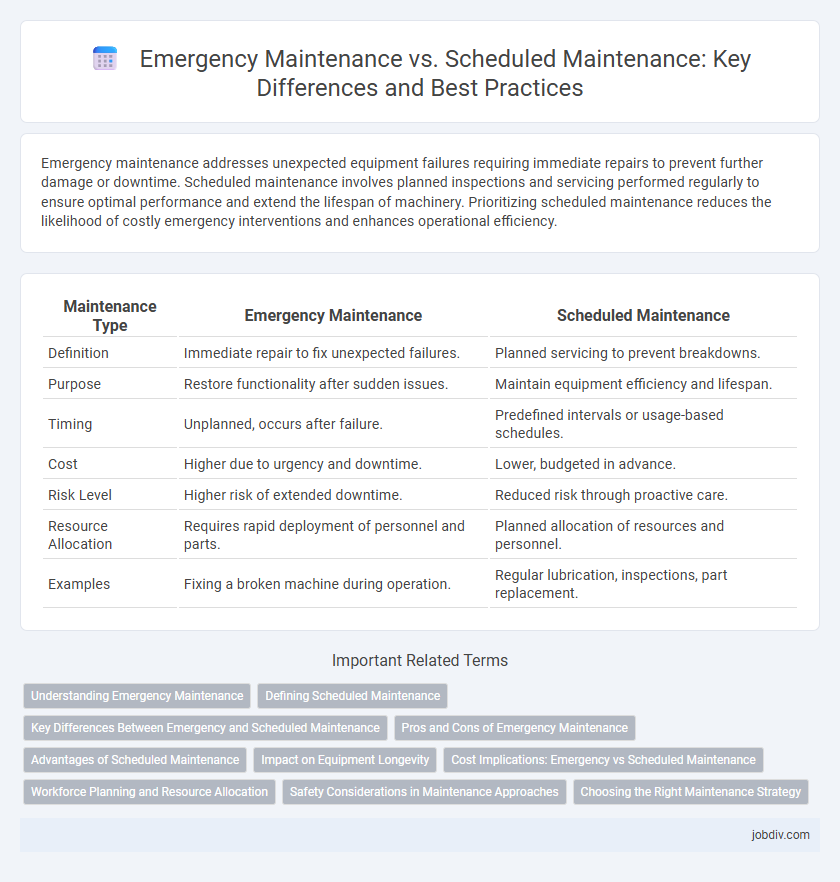 Emergency Maintenance vs. Scheduled Maintenance: Key Differences and Best Practices