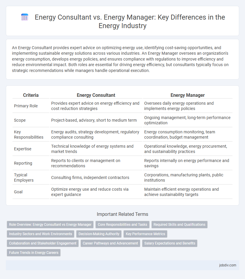 Energy Consultant vs. Energy Manager: Key Differences in the Energy Industry