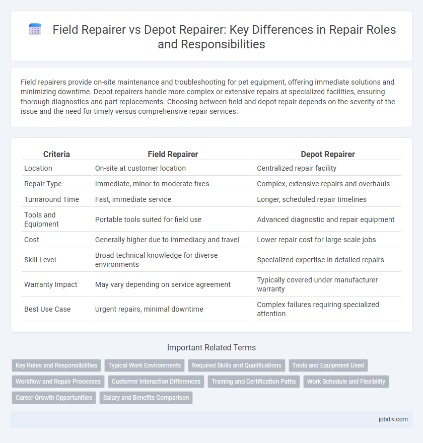 Field Repairer vs Depot Repairer: Key Differences in Repair Roles and Responsibilities