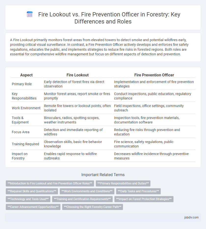 Fire Lookout vs. Fire Prevention Officer in Forestry: Key Differences and Roles