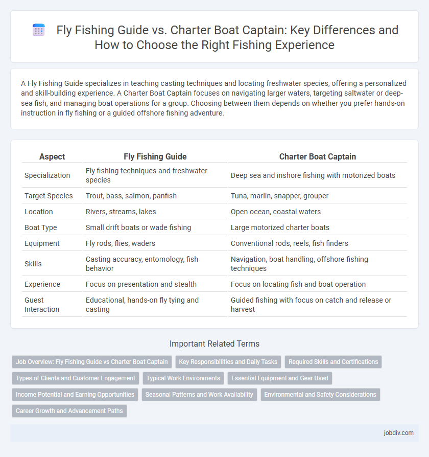Fly Fishing Guide vs. Charter Boat Captain: Key Differences and How to Choose the Right Fishing Experience