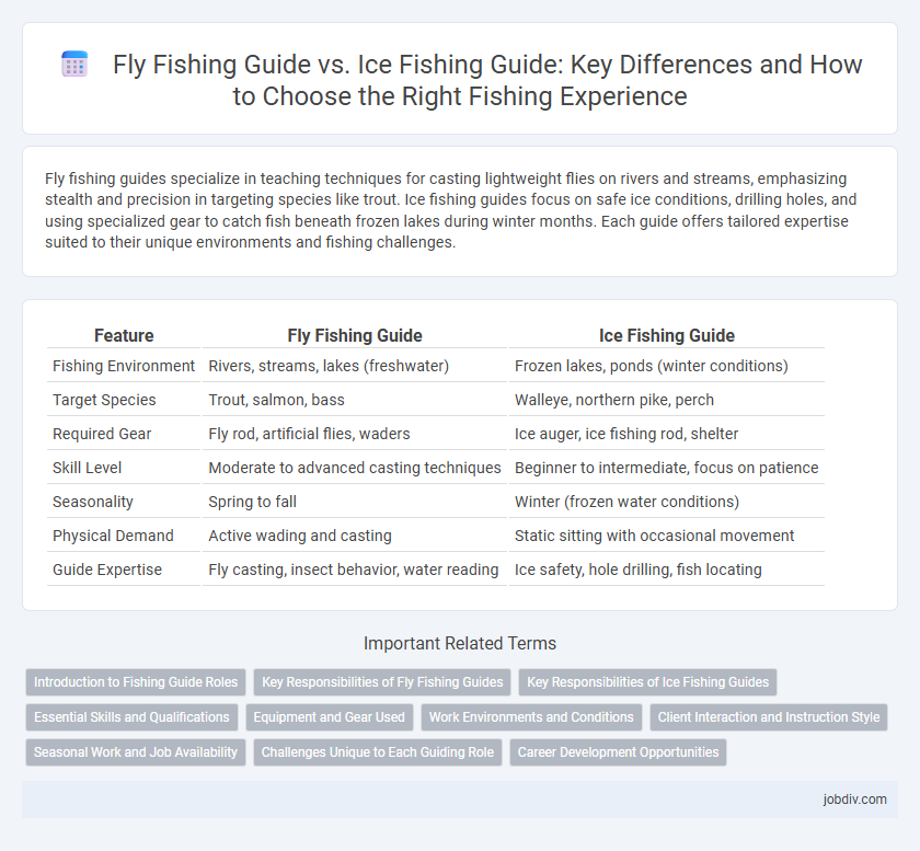 Fly Fishing Guide vs. Ice Fishing Guide: Key Differences and How to Choose the Right Fishing Experience