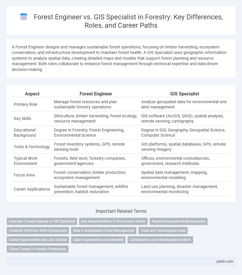 Forest Engineer vs. GIS Specialist in Forestry: Key Differences, Roles, and Career Paths