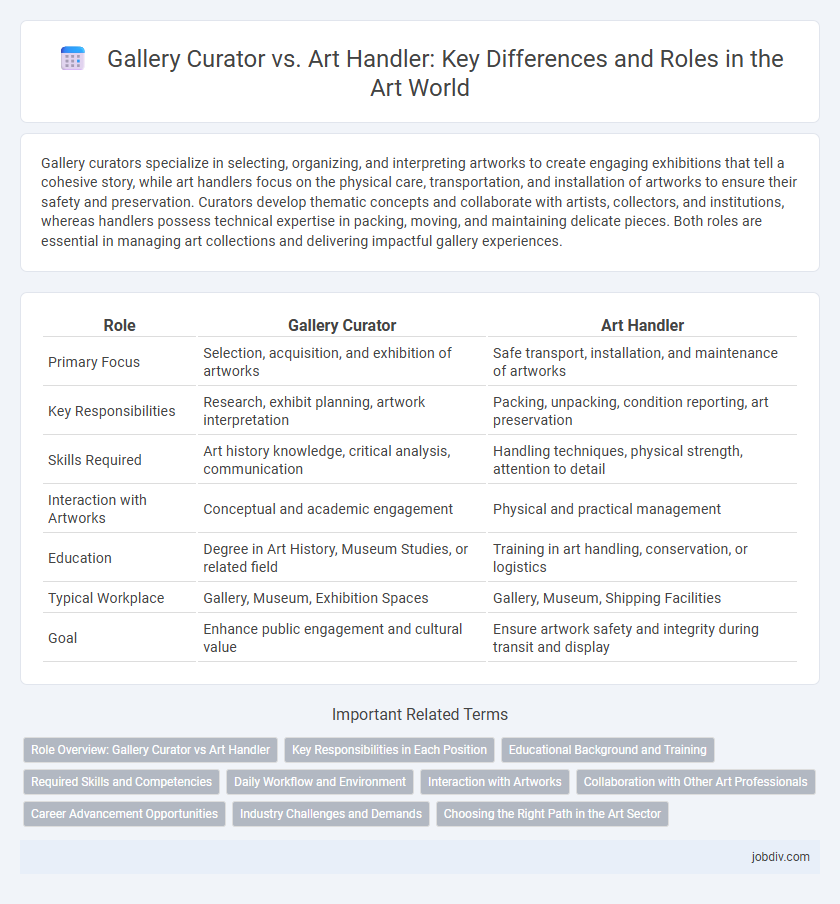 Gallery Curator vs. Art Handler: Key Differences and Roles in the Art World