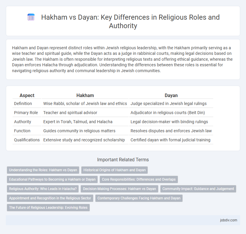 Hakham vs Dayan: Key Differences in Religious Roles and Authority