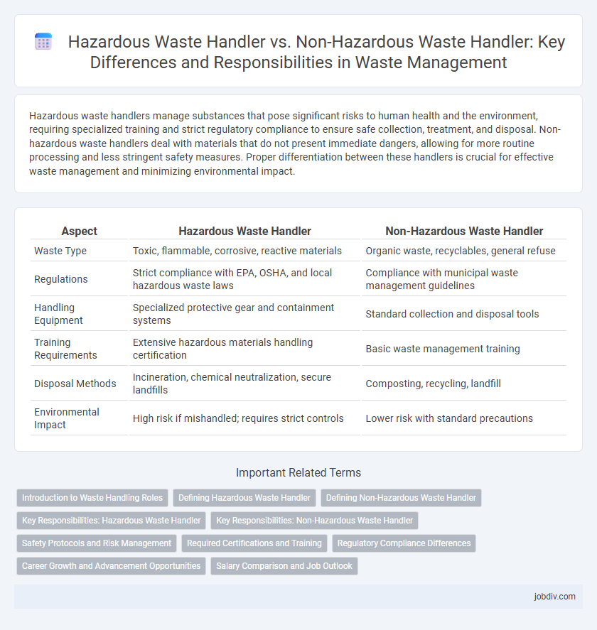 Hazardous Waste Handler vs. Non-Hazardous Waste Handler: Key Differences and Responsibilities in Waste Management