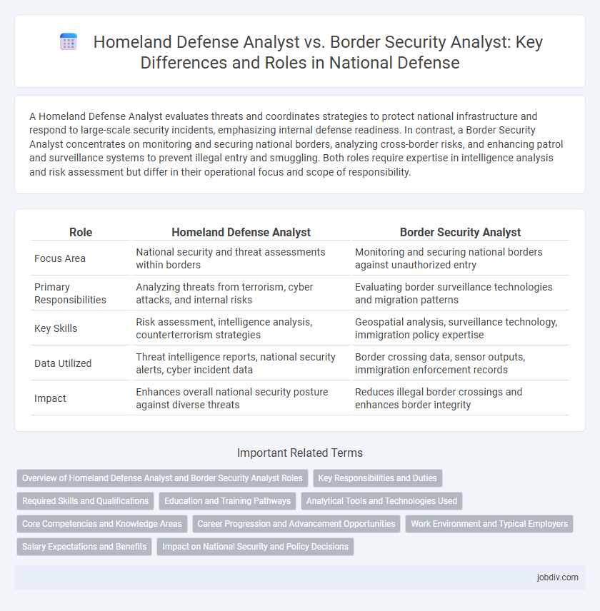 Homeland Defense Analyst vs. Border Security Analyst: Key Differences and Roles in National Defense