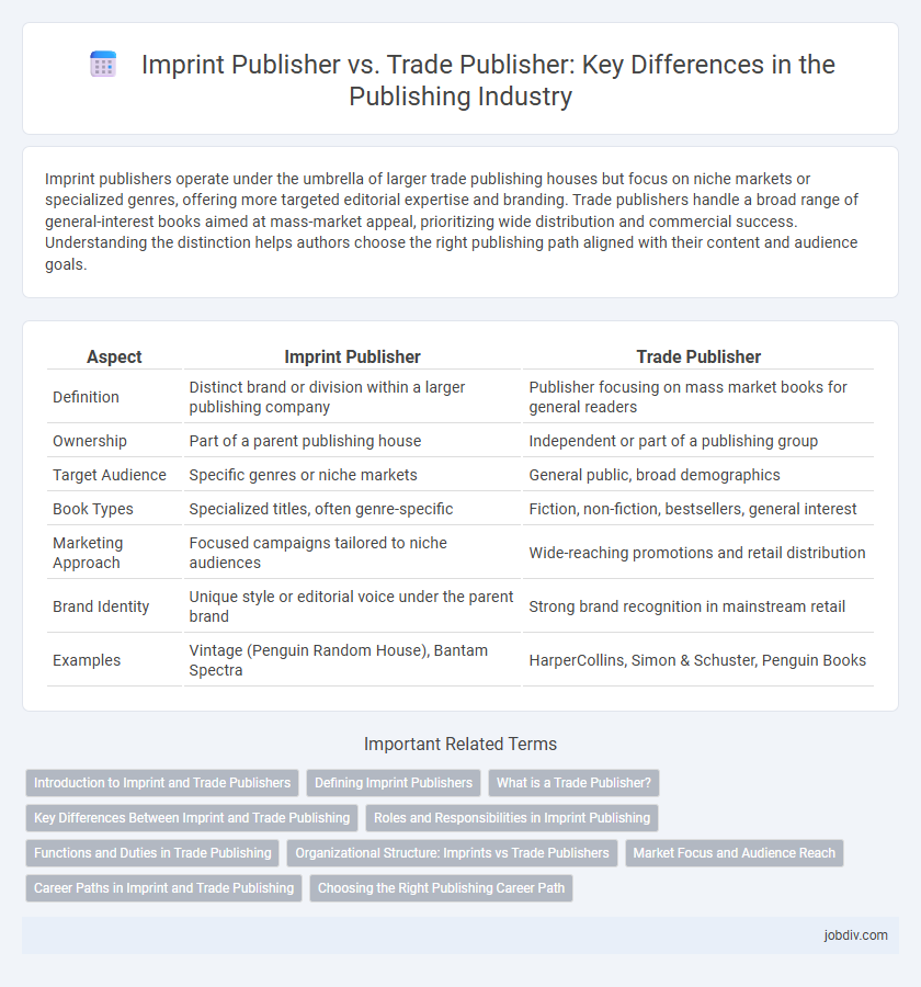 Imprint Publisher vs. Trade Publisher: Key Differences in the Publishing Industry