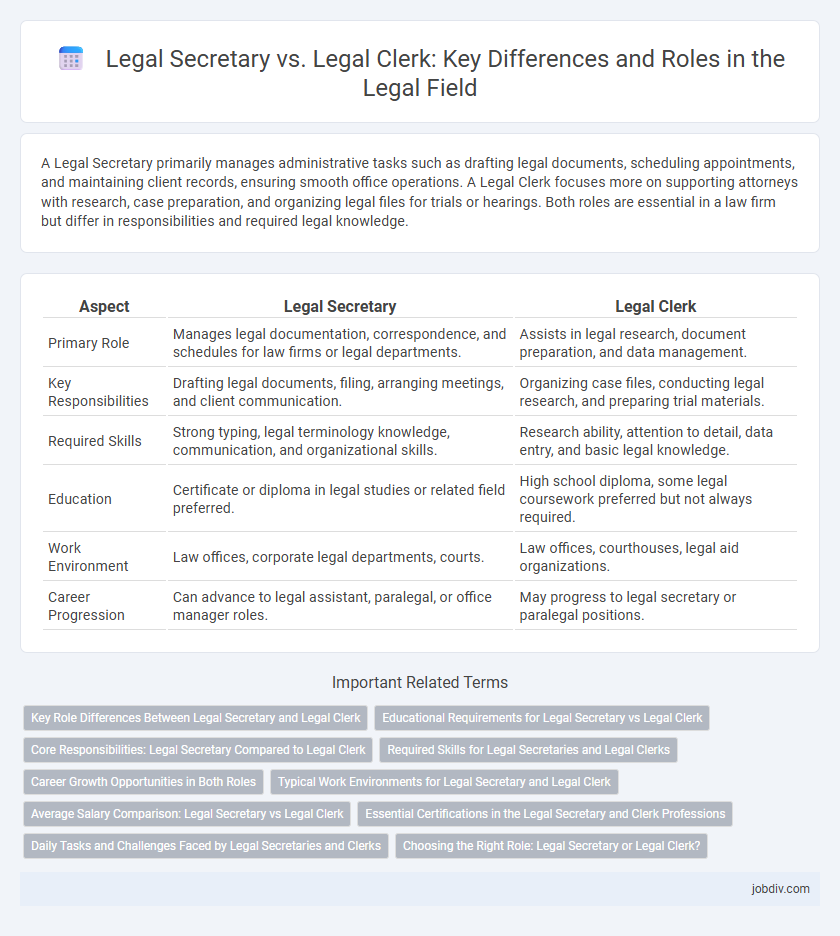 Legal Secretary vs. Legal Clerk: Key Differences and Roles in the Legal Field