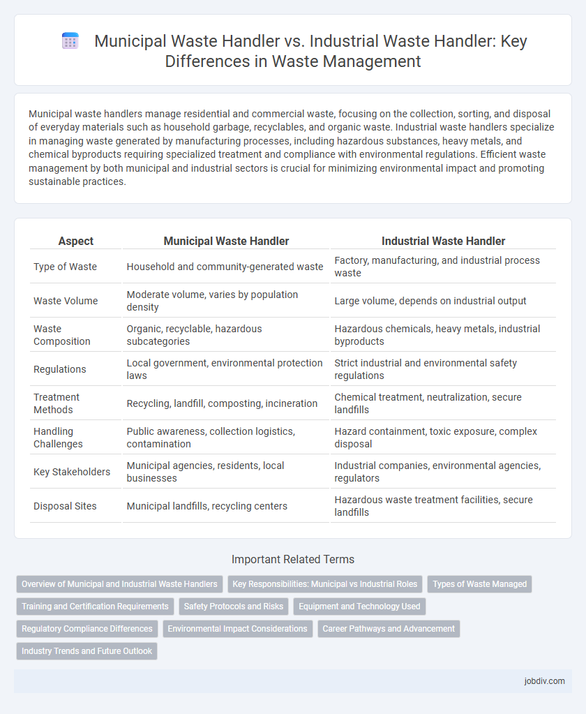 Municipal Waste Handler vs. Industrial Waste Handler: Key Differences in Waste Management