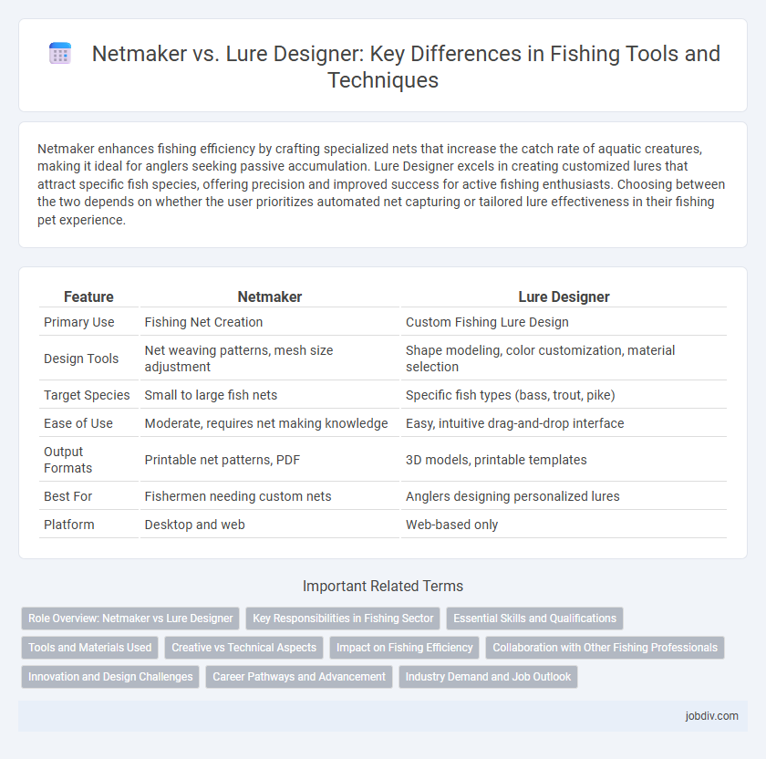 Netmaker vs. Lure Designer: Key Differences in Fishing Tools and Techniques