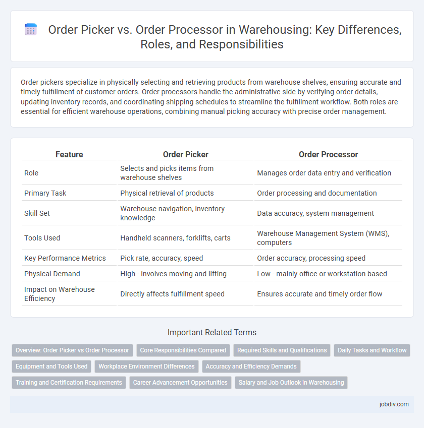 Order Picker vs. Order Processor in Warehousing: Key Differences, Roles, and Responsibilities