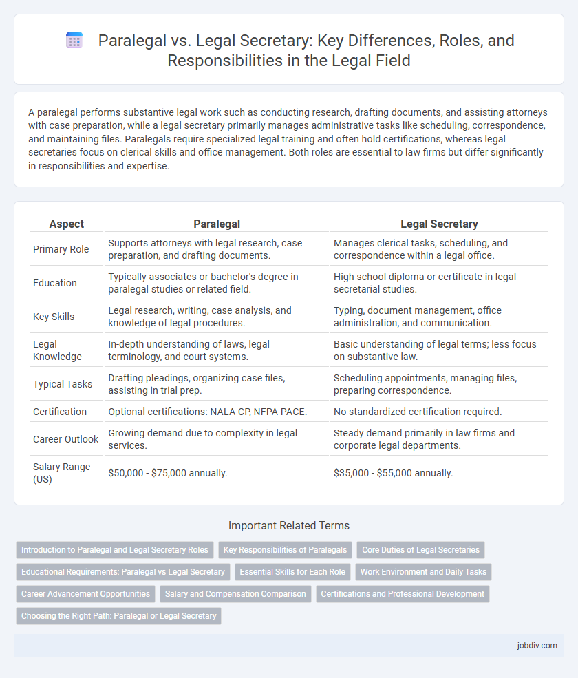 Paralegal vs. Legal Secretary: Key Differences, Roles, and Responsibilities in the Legal Field