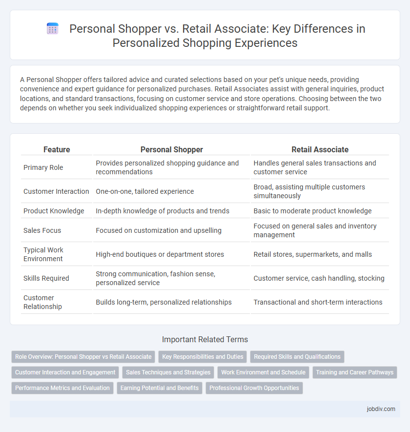 Personal Shopper vs. Retail Associate: Key Differences in Personalized Shopping Experiences