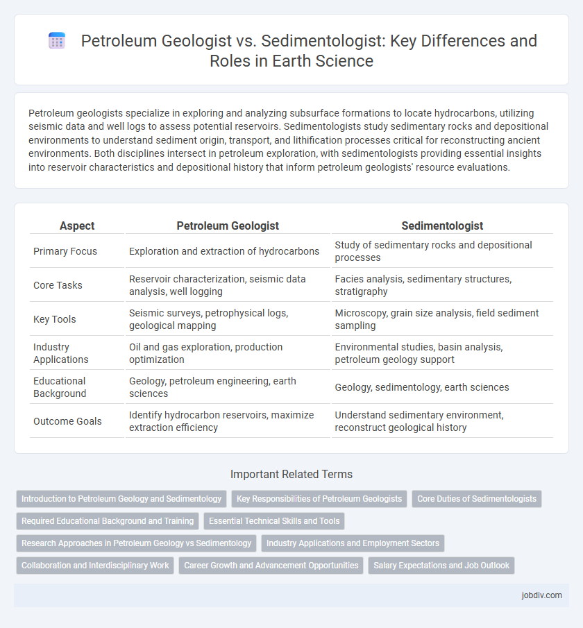 Petroleum Geologist vs. Sedimentologist: Key Differences and Roles in Earth Science