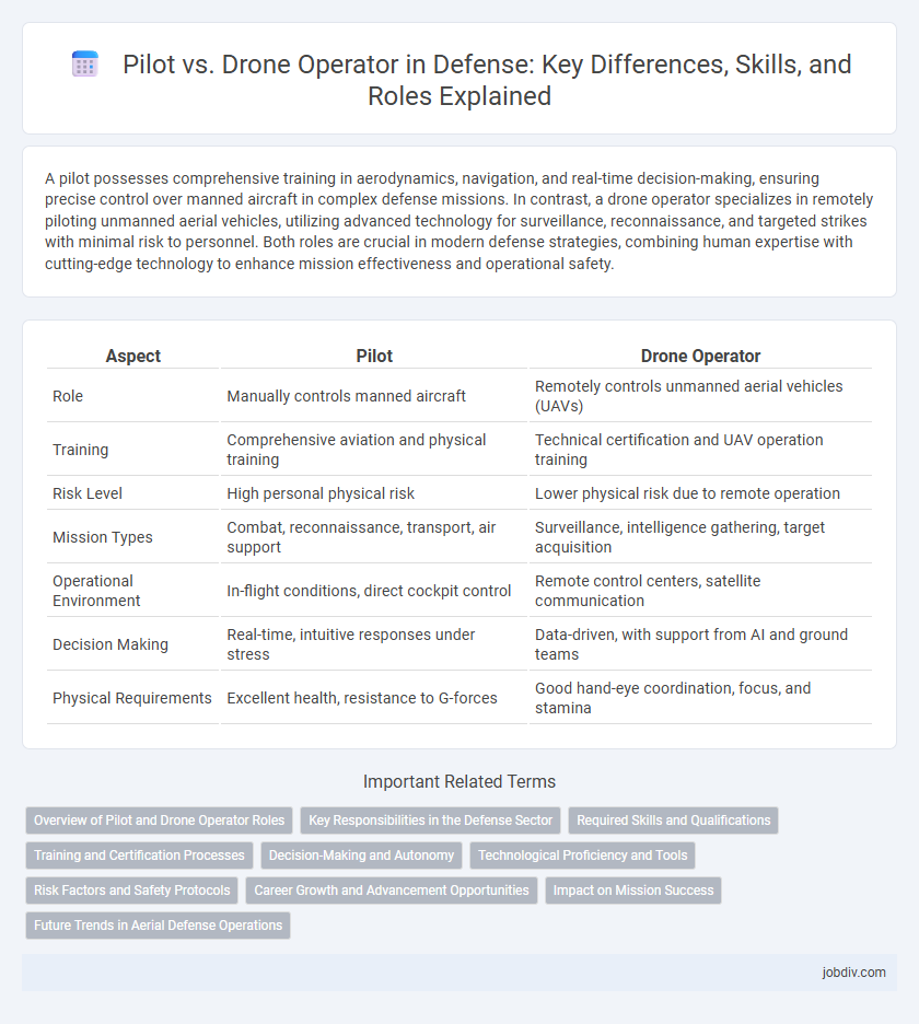 Pilot vs. Drone Operator in Defense: Key Differences, Skills, and Roles Explained