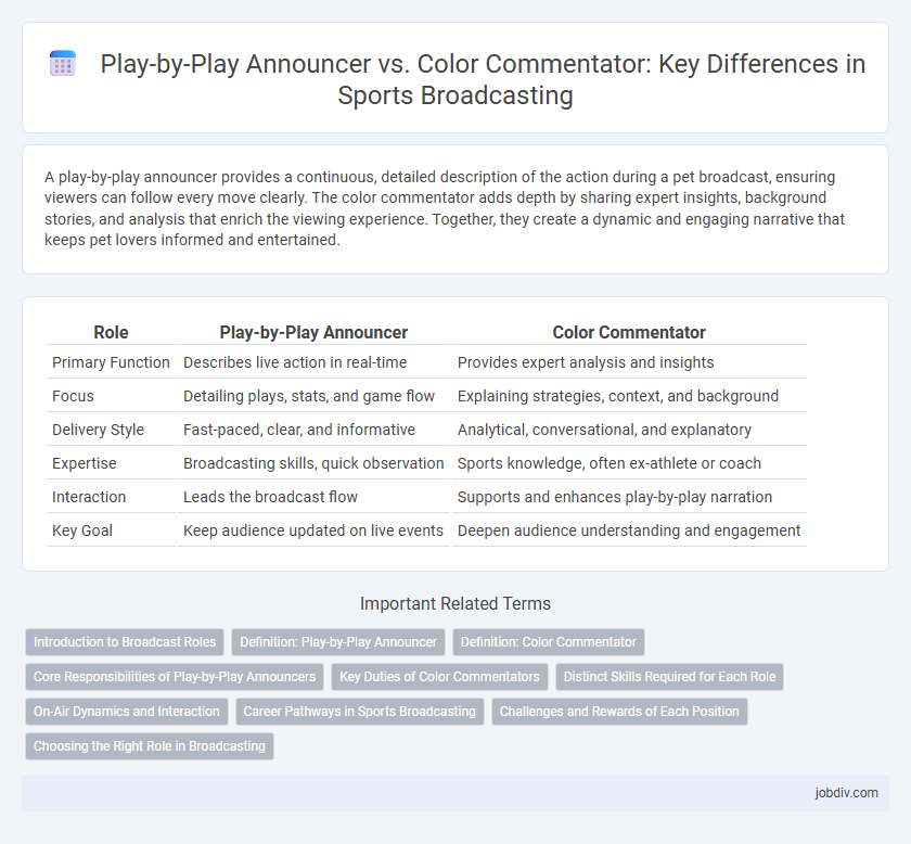 Play-by-Play Announcer vs. Color Commentator: Key Differences in Sports Broadcasting