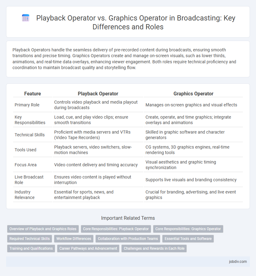 Playback Operator vs. Graphics Operator in Broadcasting: Key Differences and Roles