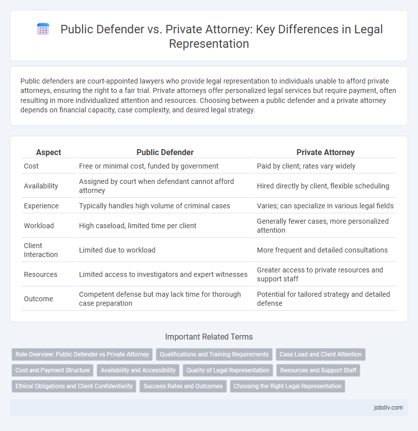 Public Defender vs. Private Attorney: Key Differences in Legal Representation