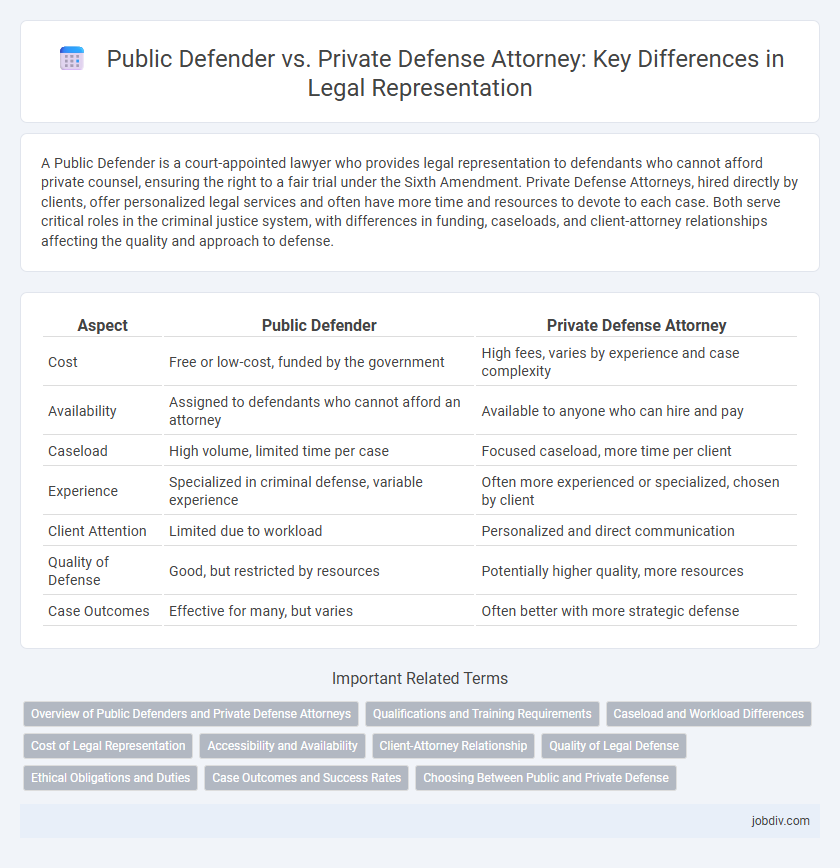 Public Defender vs. Private Defense Attorney: Key Differences in Legal Representation