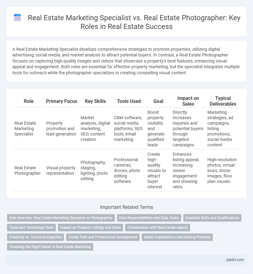 Real Estate Marketing Specialist vs. Real Estate Photographer: Key Roles in Real Estate Success
