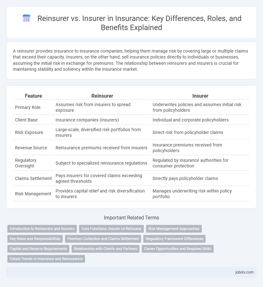 Reinsurer vs. Insurer in Insurance: Key Differences, Roles, and Benefits Explained
