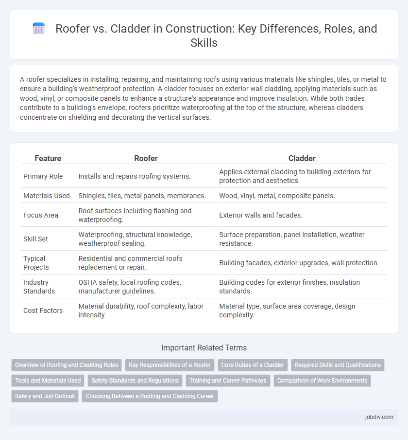 Roofer vs. Cladder in Construction: Key Differences, Roles, and Skills