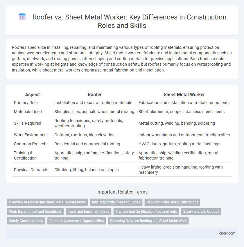 Roofer vs. Sheet Metal Worker: Key Differences in Construction Roles and Skills