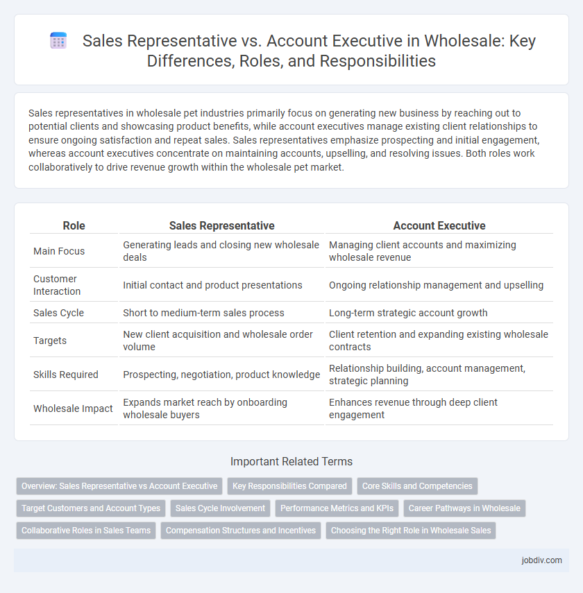 Sales Representative vs. Account Executive in Wholesale: Key Differences, Roles, and Responsibilities
