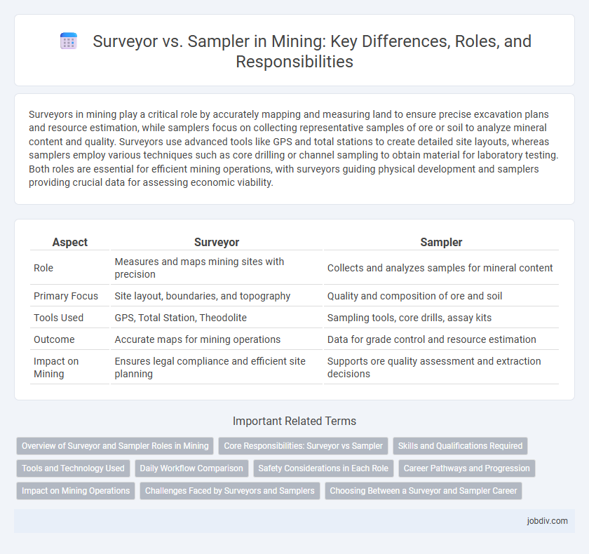 Surveyor vs. Sampler in Mining: Key Differences, Roles, and Responsibilities