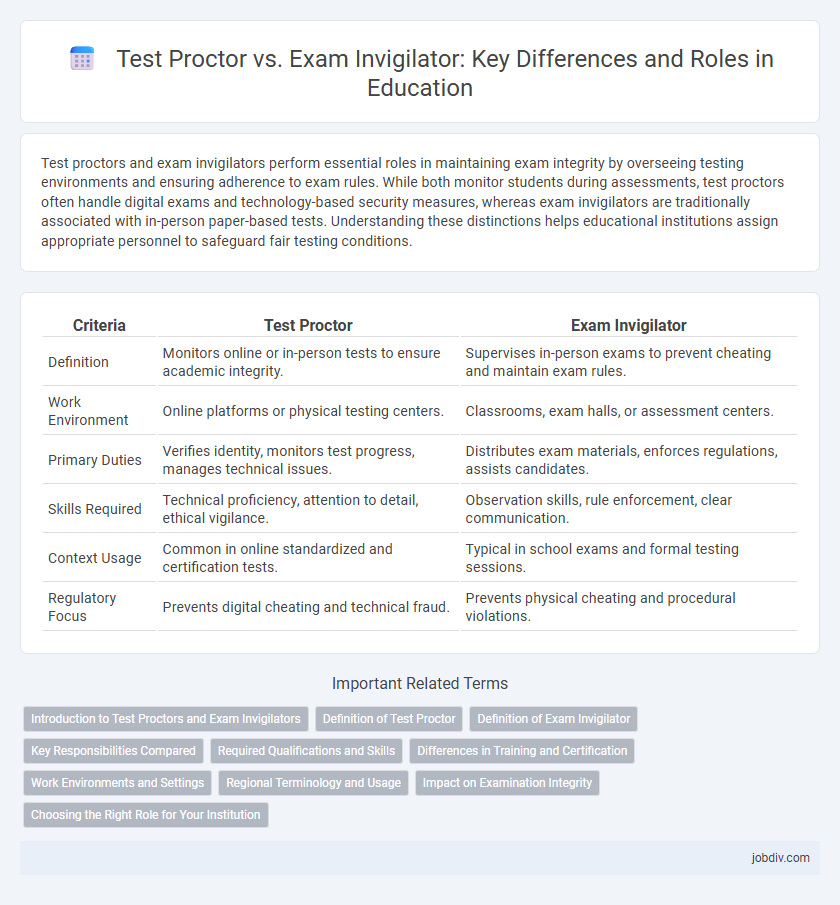 Test Proctor vs. Exam Invigilator: Key Differences and Roles in Education
