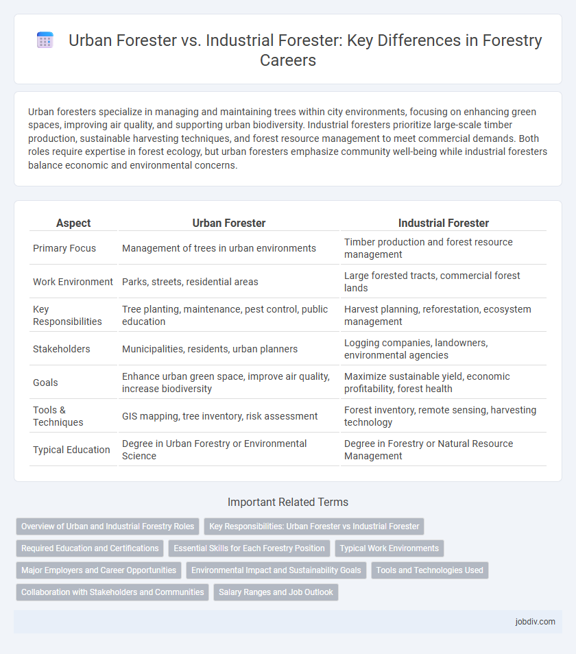 Urban Forester vs. Industrial Forester: Key Differences in Forestry Careers