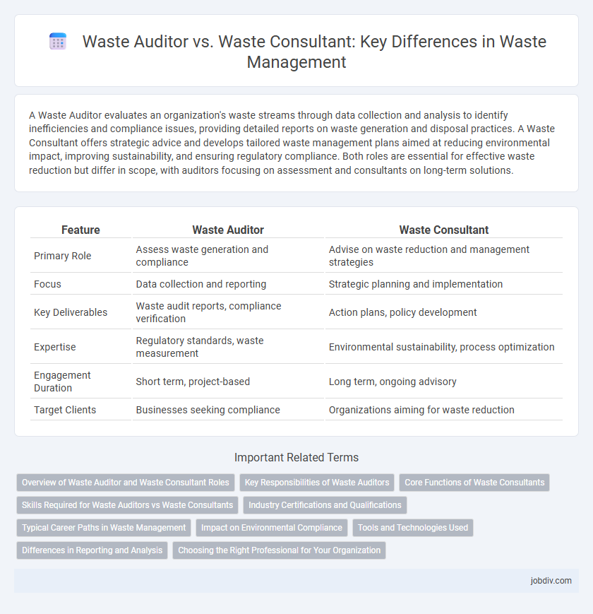 Waste Auditor vs. Waste Consultant: Key Differences in Waste Management