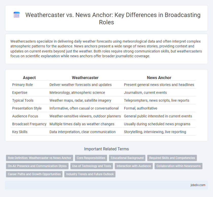 Weathercaster vs. News Anchor: Key Differences in Broadcasting Roles