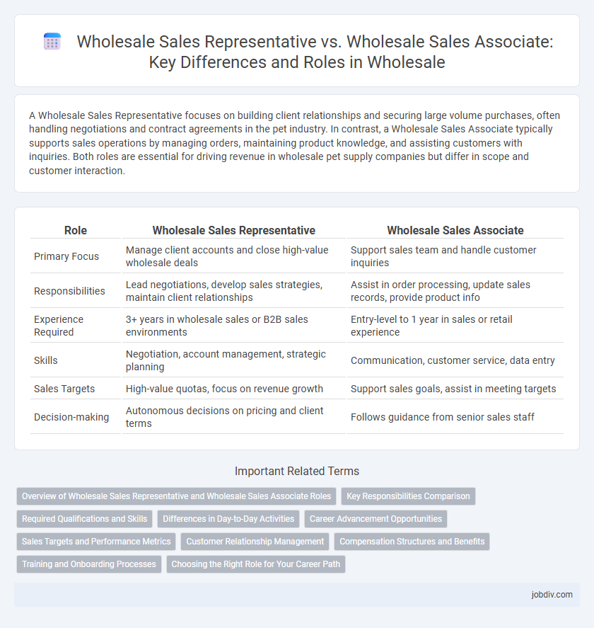 Wholesale Sales Representative vs. Wholesale Sales Associate: Key Differences and Roles in Wholesale