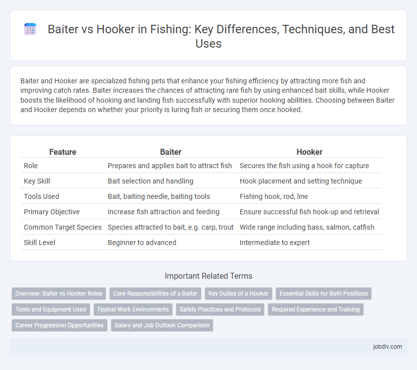 Baiter vs Hooker in Fishing: Key Differences, Techniques, and Best Uses