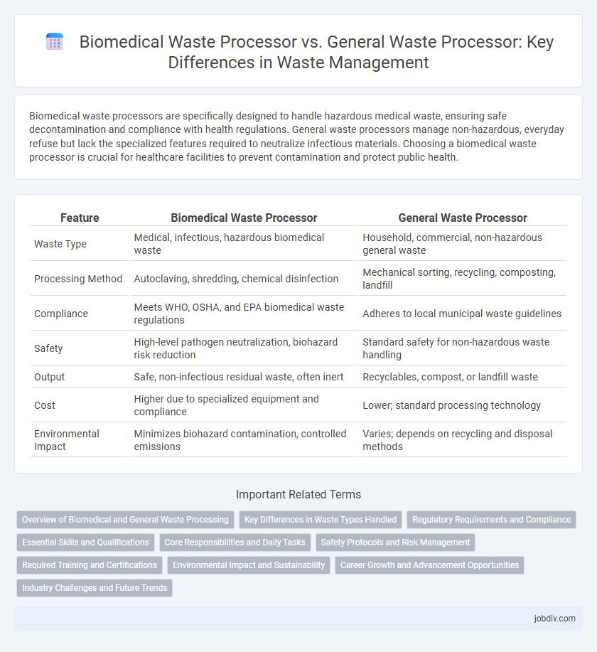 Biomedical Waste Processor vs. General Waste Processor: Key Differences in Waste Management