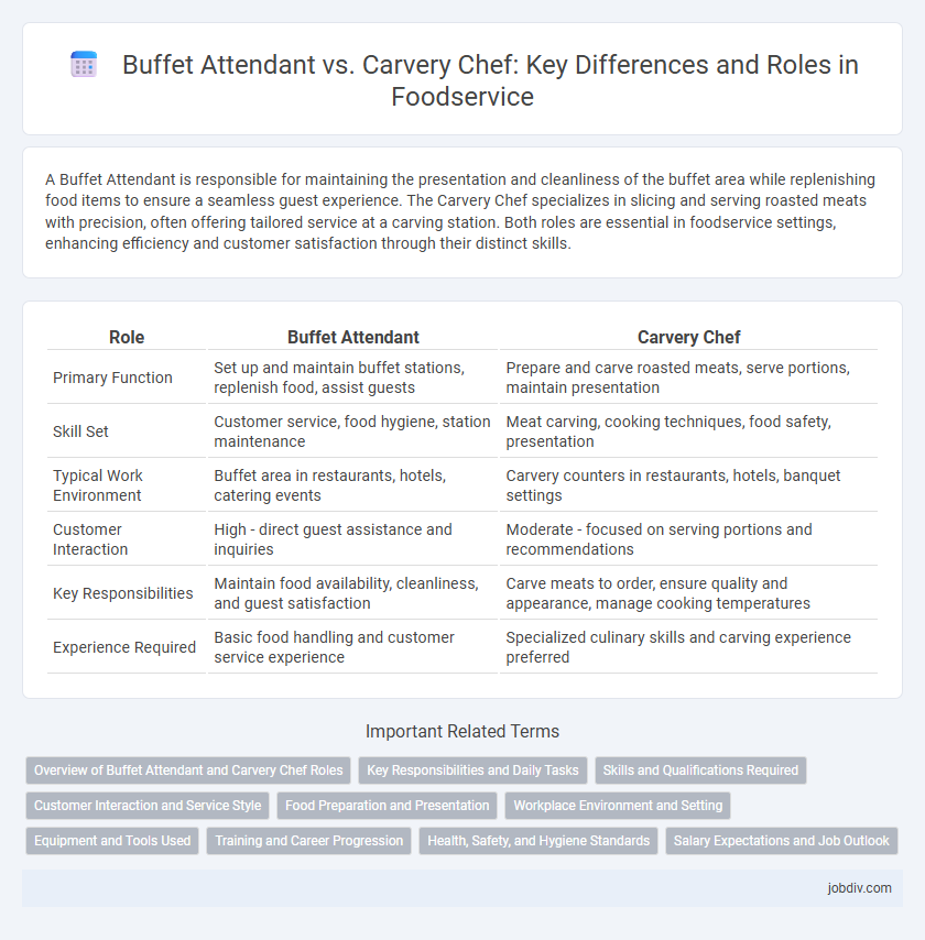 Buffet Attendant vs. Carvery Chef: Key Differences and Roles in Foodservice