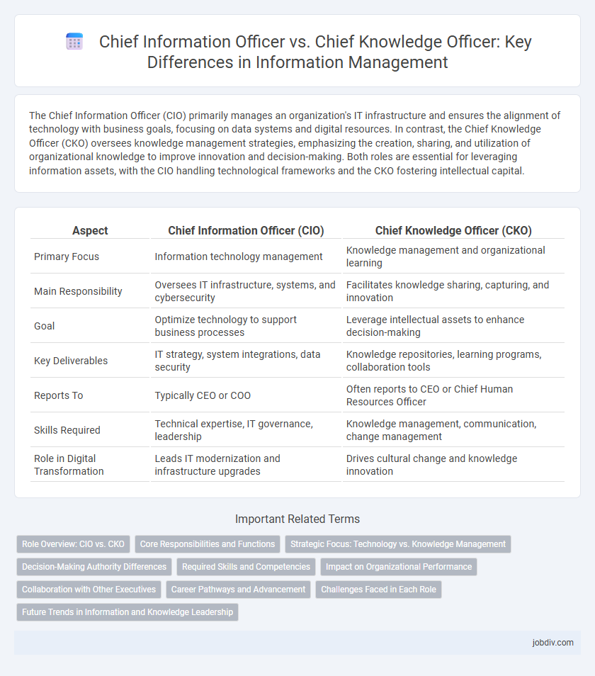 Chief Information Officer vs. Chief Knowledge Officer: Key Differences in Information Management