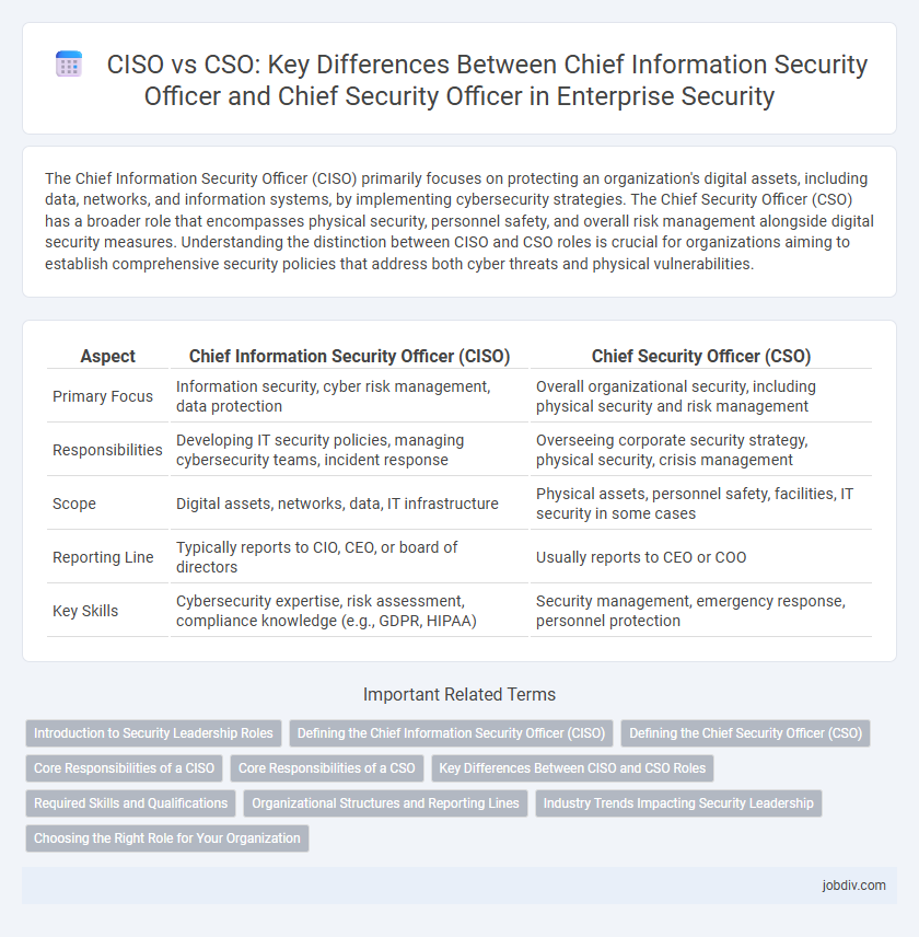 CISO vs CSO: Key Differences Between Chief Information Security Officer and Chief Security Officer in Enterprise Security