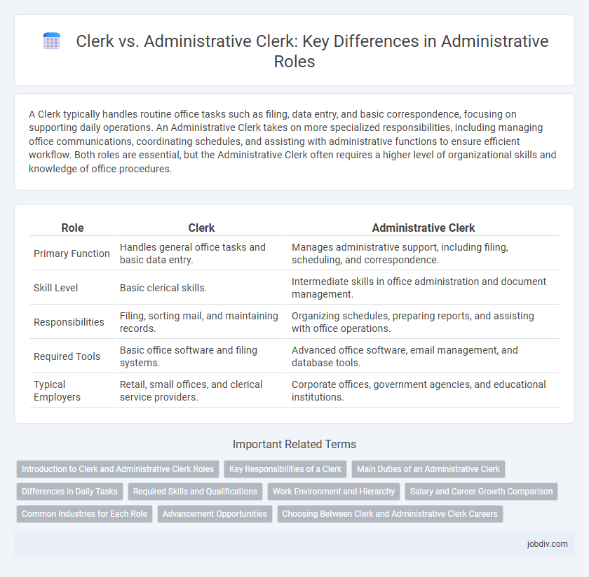 Clerk vs. Administrative Clerk: Key Differences in Administrative Roles