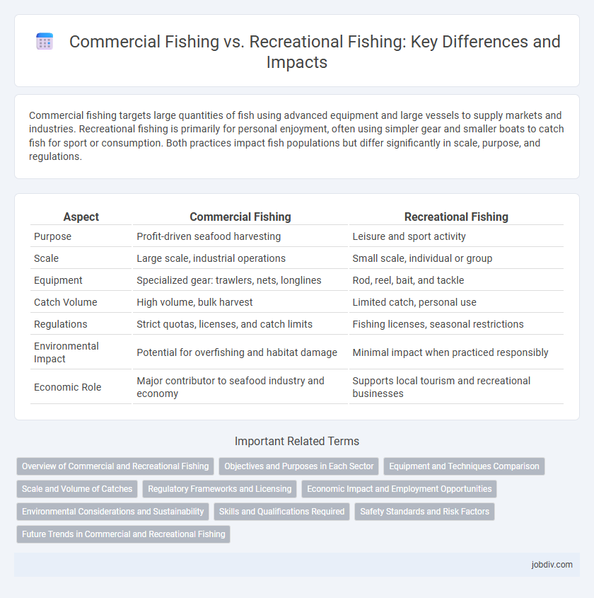 Commercial Fishing vs. Recreational Fishing: Key Differences and Impacts