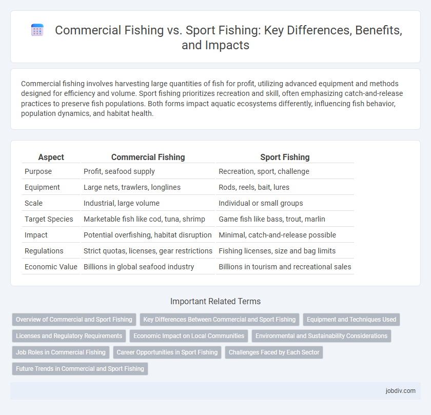 Commercial Fishing vs. Sport Fishing: Key Differences, Benefits, and Impacts