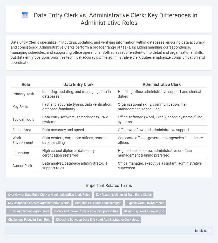 Data Entry Clerk vs. Administrative Clerk: Key Differences in Administrative Roles