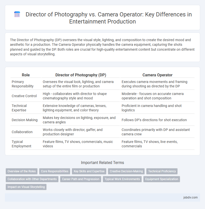 Director of Photography vs. Camera Operator: Key Differences in Entertainment Production