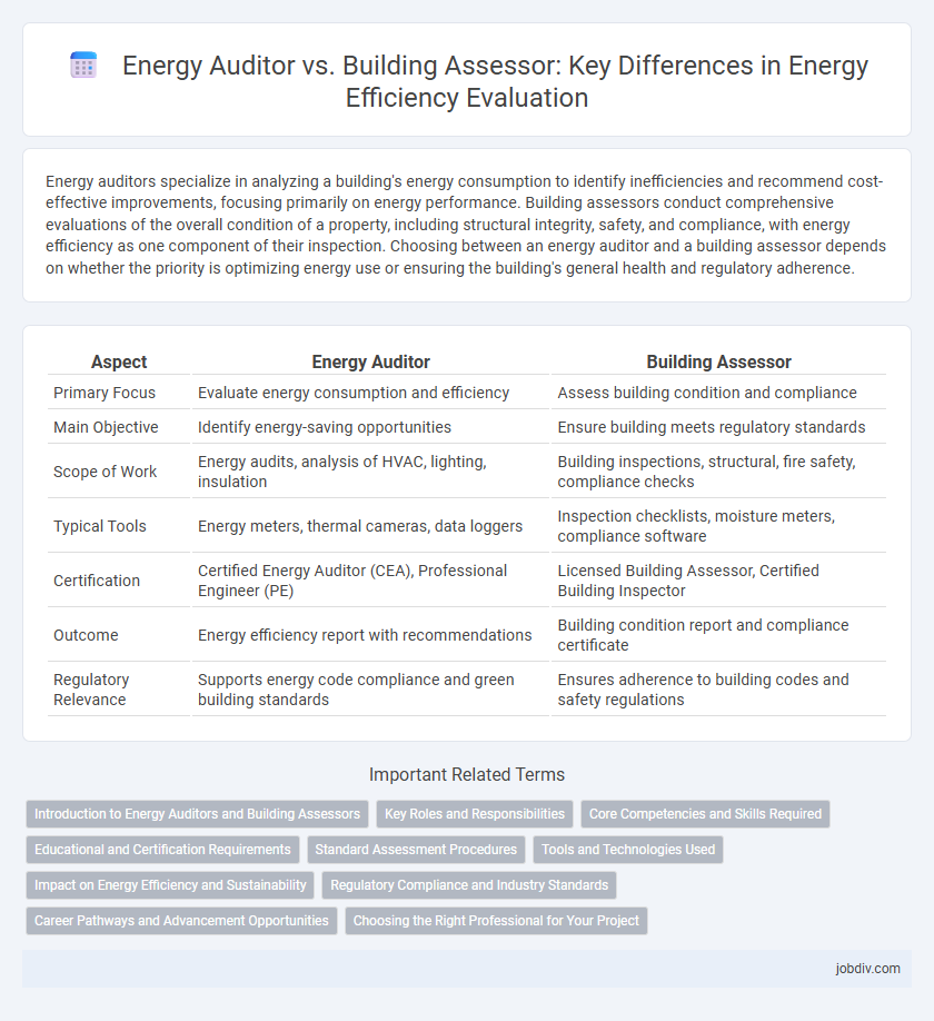 Energy Auditor vs. Building Assessor: Key Differences in Energy Efficiency Evaluation